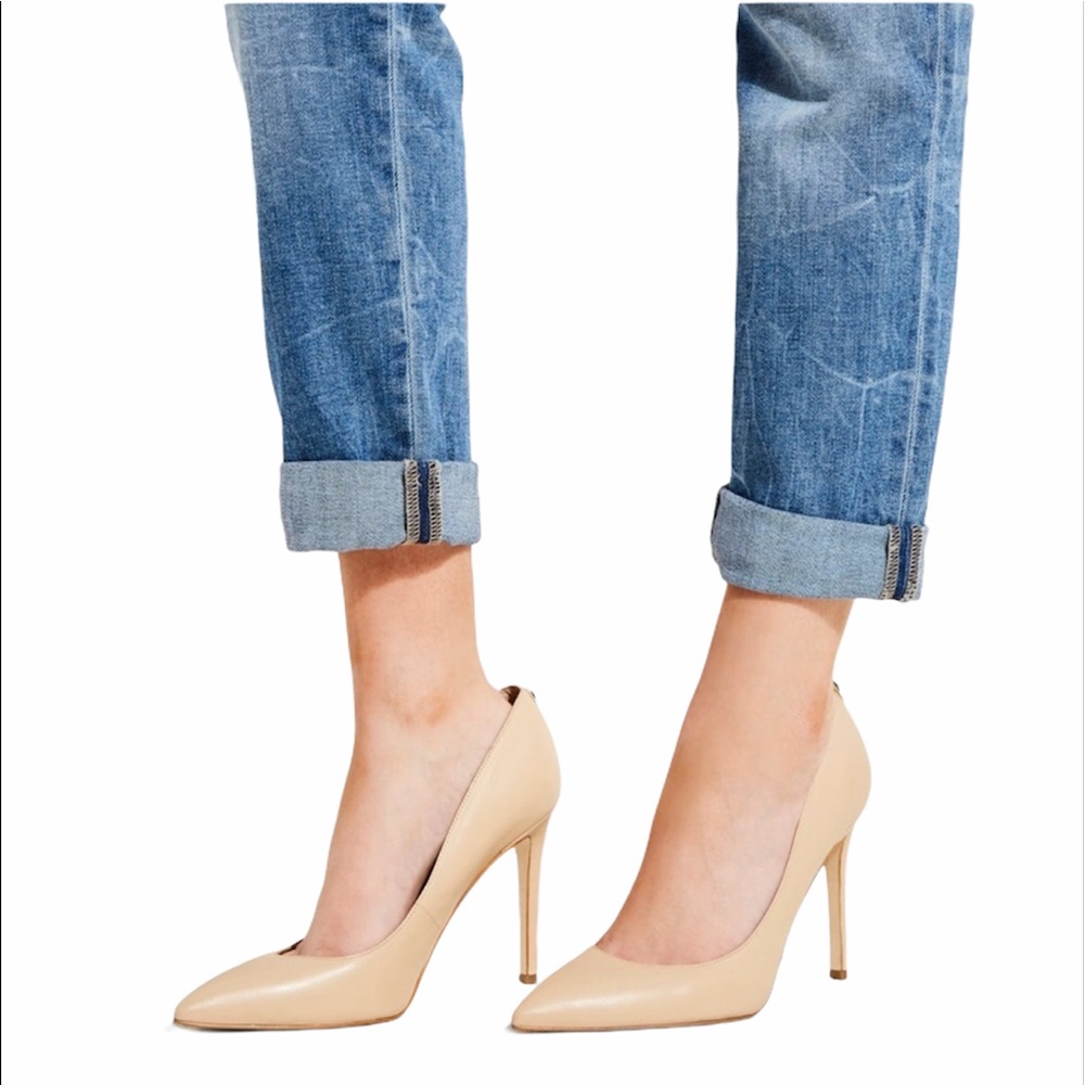 Guess Pointed Faux Leather Pumps